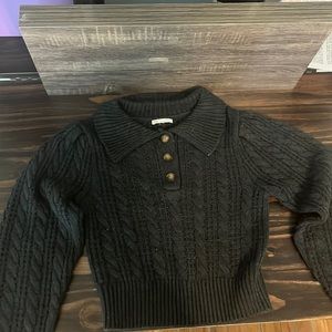 Dark grey cropped sweater